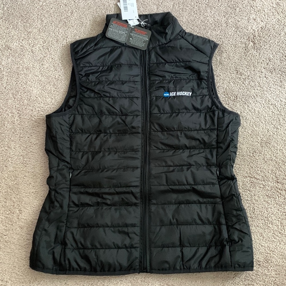 Brand new with tags women’s medium, black NCAA ice hockey logo vest - Picture 1 of 5